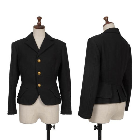 JUNYA WATANABE Wool Blend Metal Button Jacket Black Size XS