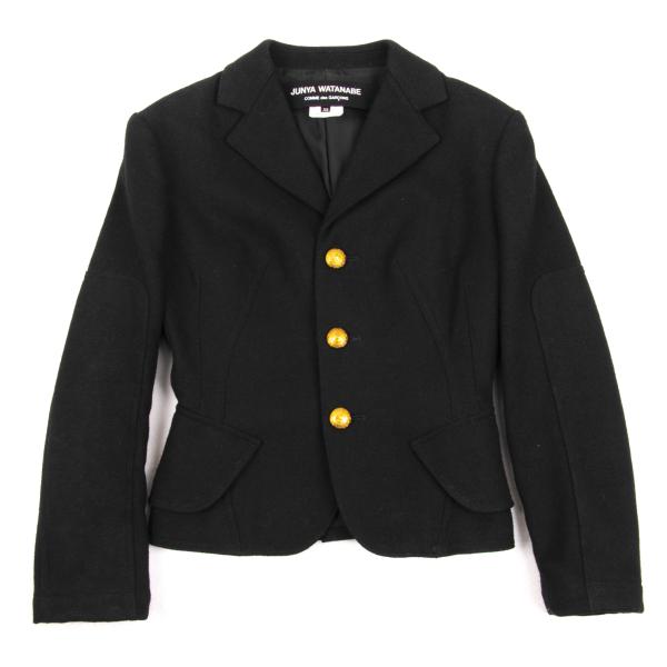 JUNYA WATANABE Wool Blend Metal Button Jacket Black Size XS