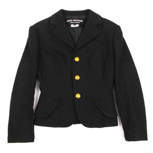JUNYA WATANABE Wool Blend Metal Button Jacket Black Size XS