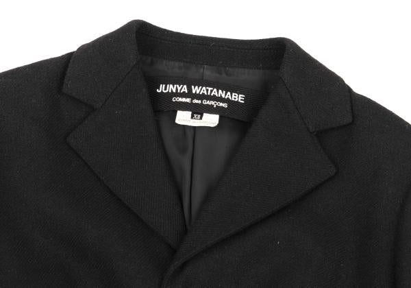 JUNYA WATANABE Wool Blend Metal Button Jacket Black Size XS