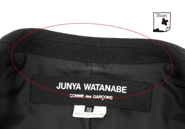 JUNYA WATANABE Wool Blend Metal Button Jacket Black Size XS