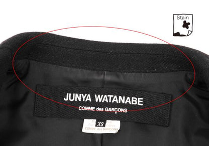 JUNYA WATANABE Wool Blend Metal Button Jacket Black Size XS