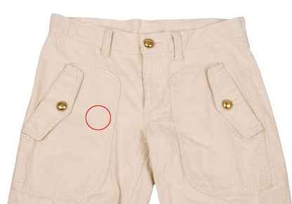 COMME des GARCONS Metal Button Patch Shorts Beige Size XS