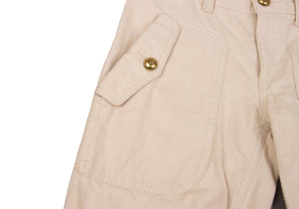 COMME des GARCONS Metal Button Patch Shorts Beige Size XS