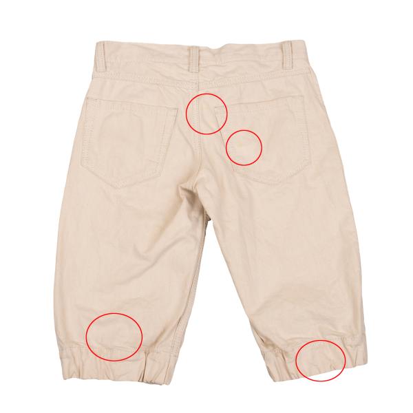 COMME des GARCONS Metal Button Patch Shorts Beige Size XS