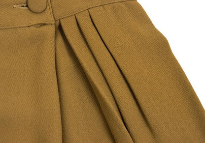 Salvatore Ferragamo Brown Silk Three-Tuck Pants Size 40