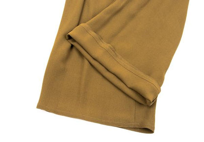Salvatore Ferragamo Brown Silk Three-Tuck Pants Size 40