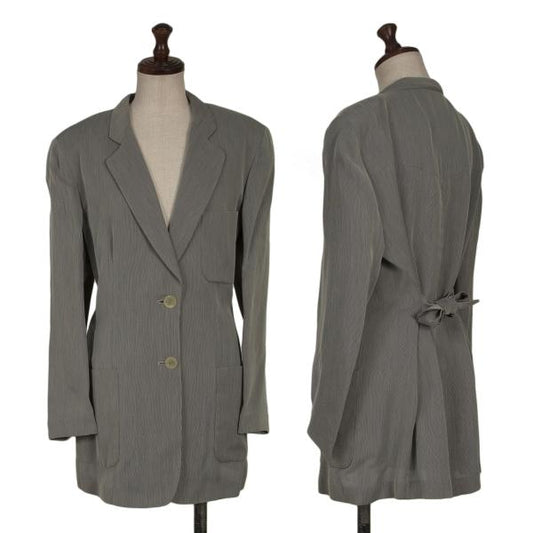GIORGIO ARMANI Rayon 2-Button Jacket Gray Size 44
