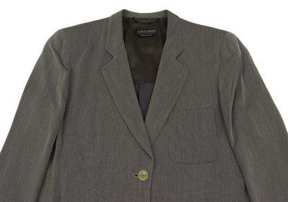 GIORGIO ARMANI Rayon 2-Button Jacket Gray Size 44