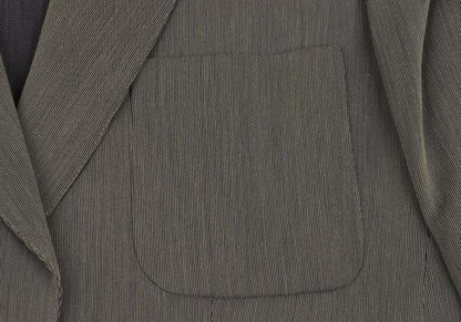 GIORGIO ARMANI Rayon 2-Button Jacket Gray Size 44