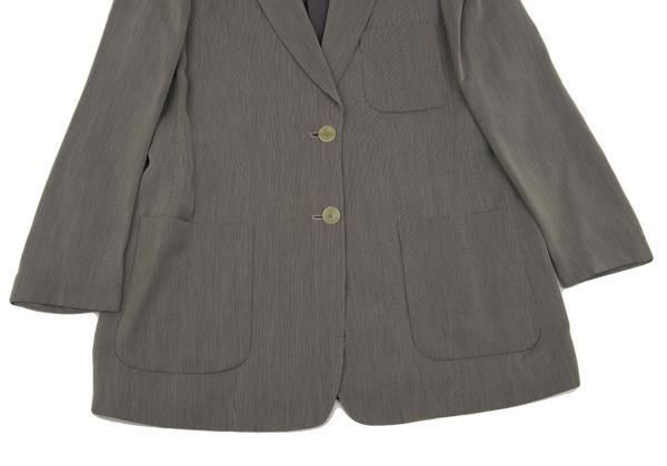 GIORGIO ARMANI Rayon 2-Button Jacket Gray Size 44