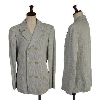 JIL SANDER Rayon Blend Double-Breasted Jacket Gray Size 38