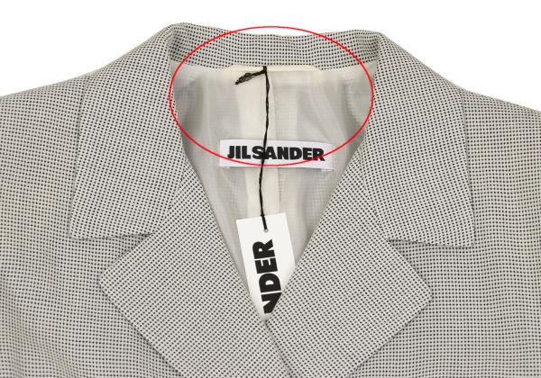 JIL SANDER Rayon Blend Double-Breasted Jacket Gray Size 38