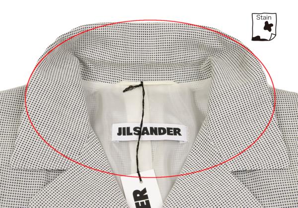 JIL SANDER Rayon Blend Double-Breasted Jacket Gray Size 38