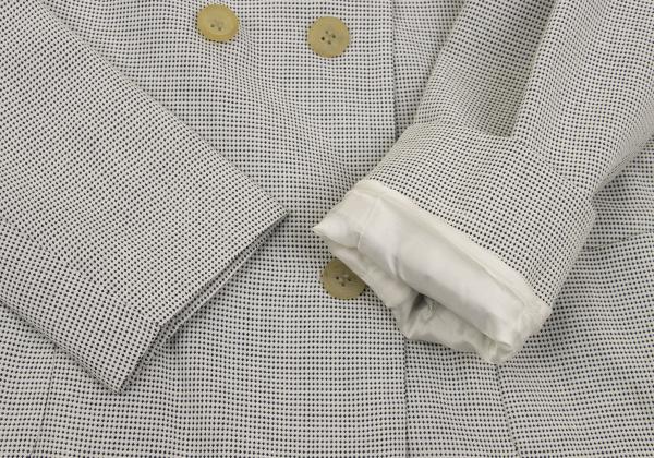 JIL SANDER Rayon Blend Double-Breasted Jacket Gray Size 38