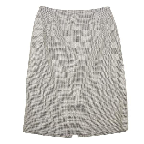 JIL SANDER Rayon Wool Blend A-Line Skirt Light Gray Size 38