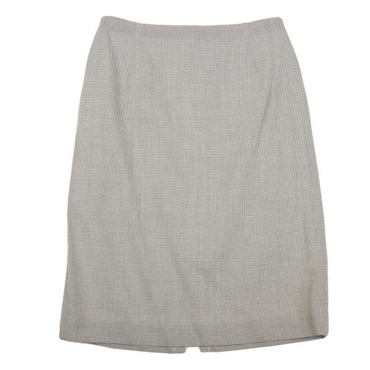JIL SANDER Rayon Wool Blend A-Line Skirt Light Gray Size 38