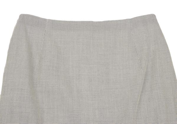 JIL SANDER Rayon Wool Blend A-Line Skirt Light Gray Size 38