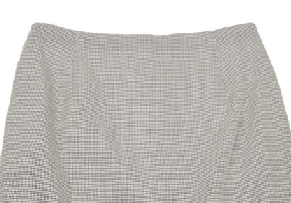 JIL SANDER Rayon Wool Blend A-Line Skirt Light Gray Size 38
