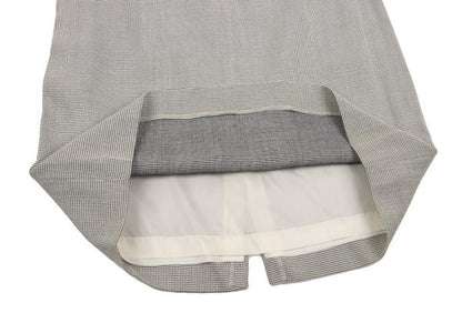 JIL SANDER Rayon Wool Blend A-Line Skirt Light Gray Size 38