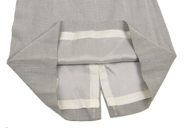 JIL SANDER Rayon Wool Blend A-Line Skirt Light Gray Size 38