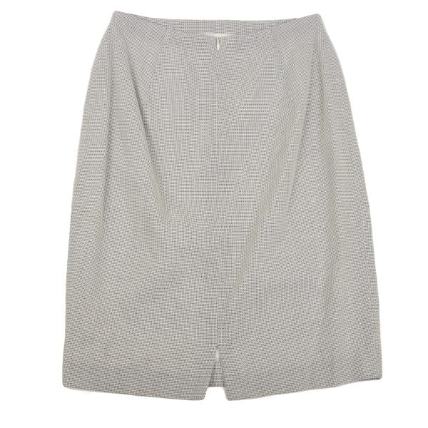 JIL SANDER Rayon Wool Blend A-Line Skirt Light Gray Size 38