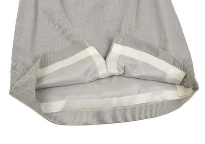 JIL SANDER Rayon Wool Blend A-Line Skirt Light Gray Size 38