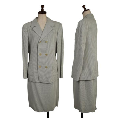 JIL SANDER Rayon Wool Blend A-Line Skirt Light Gray Size 38