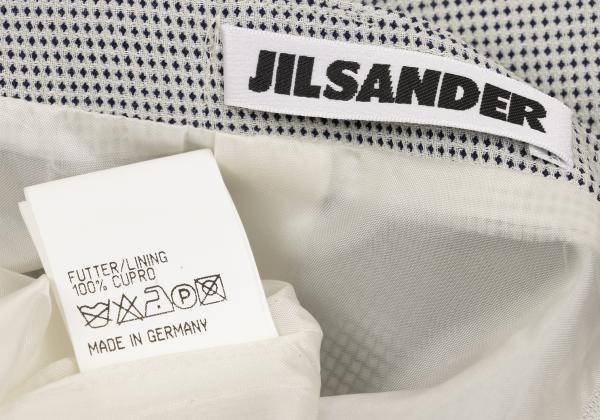 JIL SANDER Rayon Wool Blend A-Line Skirt Light Gray Size 38