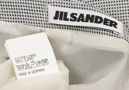 JIL SANDER Rayon Wool Blend A-Line Skirt Light Gray Size 38