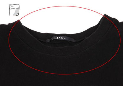 LIMI feu Oversized Clock Print Long Sleeve Tee Black Size 2