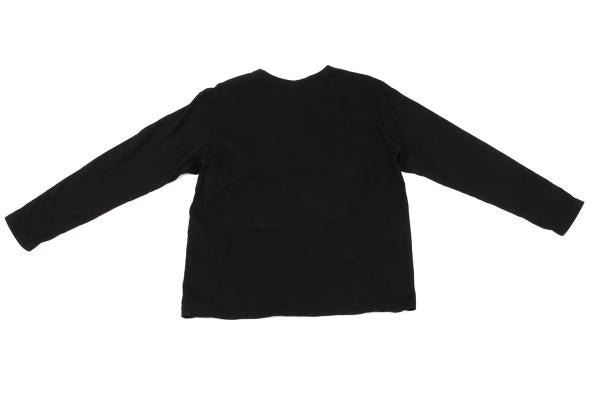 LIMI feu Oversized Clock Print Long Sleeve Tee Black Size 2