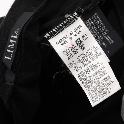 LIMI feu Oversized Clock Print Long Sleeve Tee Black Size 2