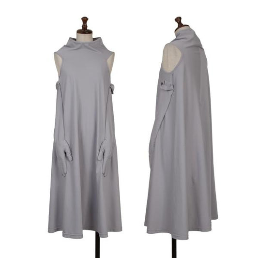COMME des GARCONS Hand Motif Polyester Dress Gray Size S