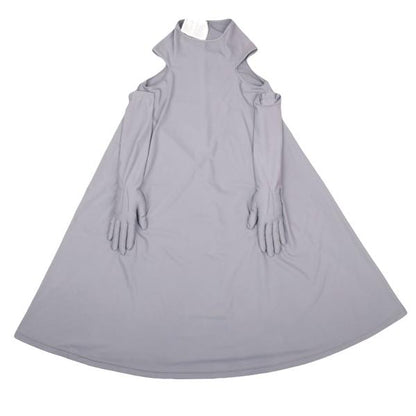 COMME des GARCONS Hand Motif Polyester Dress Gray Size S