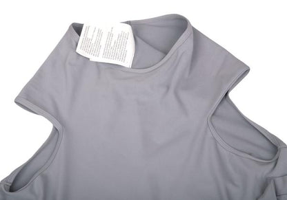 COMME des GARCONS Hand Motif Polyester Dress Gray Size S