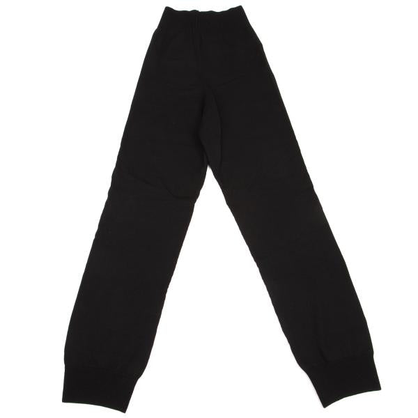 COMME des GARCONS Wool Rib Panel Knit Pants Black Size M