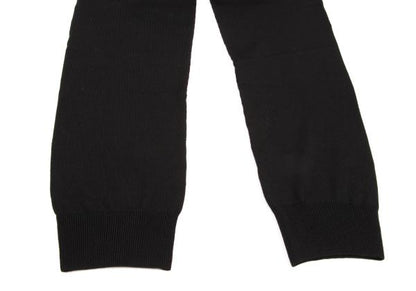 COMME des GARCONS Wool Rib Panel Knit Pants Black Size M