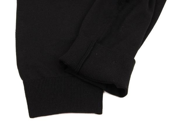 COMME des GARCONS Wool Rib Panel Knit Pants Black Size M