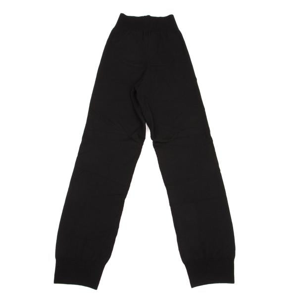 COMME des GARCONS Wool Rib Panel Knit Pants Black Size M