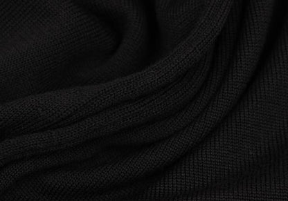 COMME des GARCONS Wool Rib Panel Knit Pants Black Size M