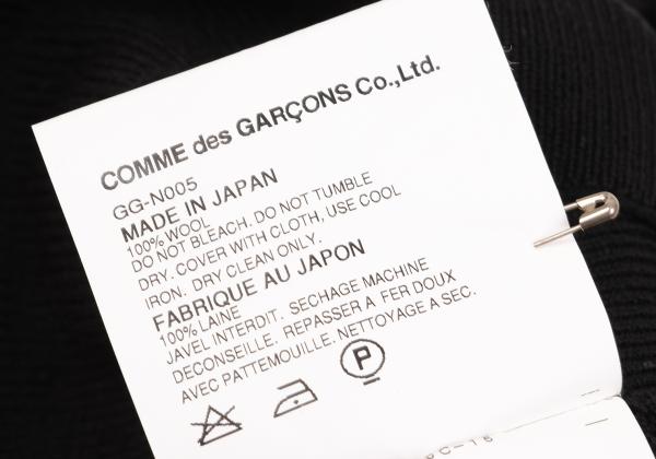 COMME des GARCONS Wool Rib Panel Knit Pants Black Size M