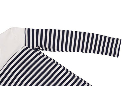 COMME des GARCONS Cotton Border Long White Navy Size L