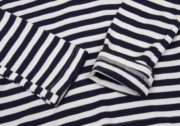 COMME des GARCONS Cotton Border Long White Navy Size L