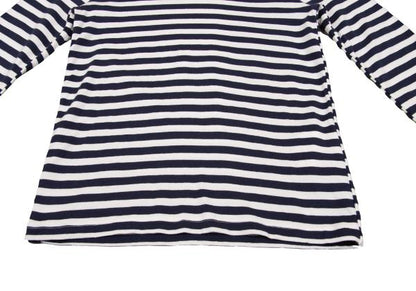 COMME des GARCONS Cotton Border Long White Navy Size L