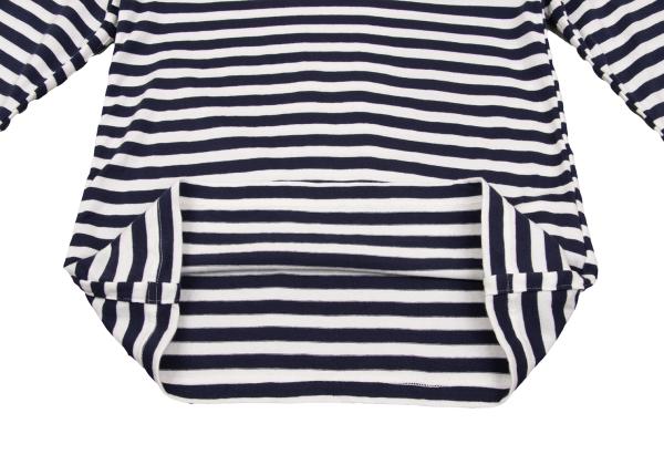 COMME des GARCONS Cotton Border Long White Navy Size L