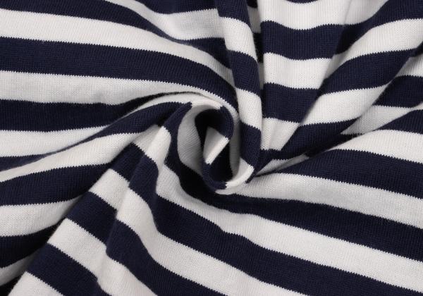 COMME des GARCONS Cotton Border Long White Navy Size L