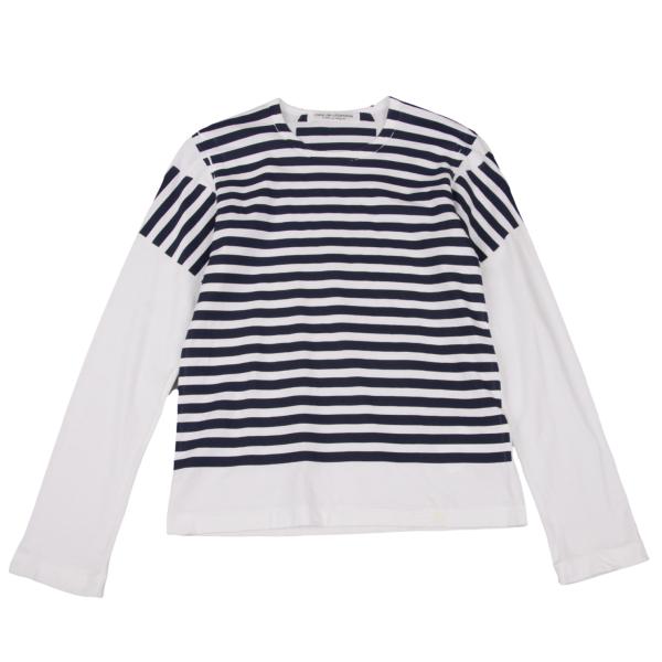 robe de chambre CDG Striped Pigment L/S Tee White Size M