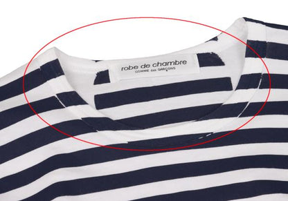 robe de chambre CDG Striped Pigment L/S Tee White Size M