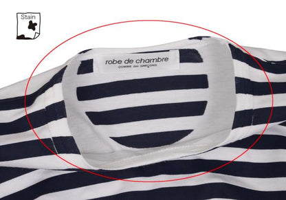 robe de chambre CDG Striped Pigment L/S Tee White Size M